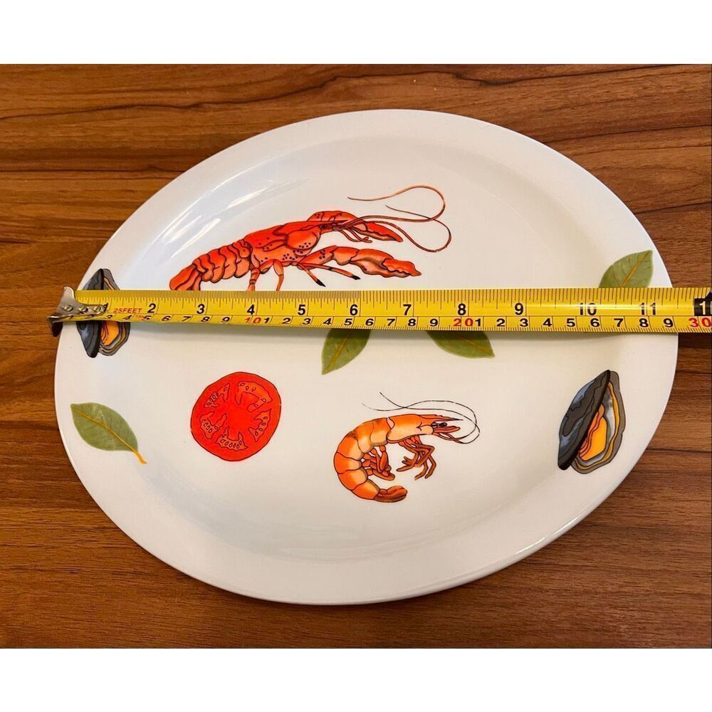 BIA Cordon Blue Majilly DeSigns Lobster Seafood Serving Platter 12" Oval - Picture 6 of 7